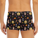 Animal Wizard Pattern Print Men's Short Boxer Briefs