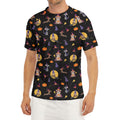 Animal Wizard Pattern Print Men's Short Sleeve Rash Guard