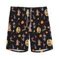 Animal Wizard Pattern Print Men's Athletic Shorts