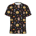 Animal Wizard Pattern Print Men's Athletic T-Shirt