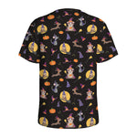 Animal Wizard Pattern Print Men's Sports T-Shirt