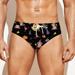 Animal Wizard Pattern Print Men's Swim Briefs