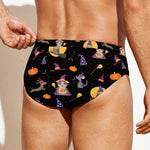 Animal Wizard Pattern Print Men's Swim Briefs