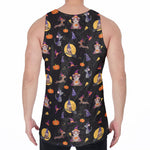 Animal Wizard Pattern Print Men's Velvet Tank Top