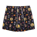 Animal Wizard Pattern Print Mesh Shorts