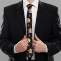 Animal Wizard Pattern Print Necktie
