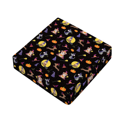 Animal Wizard Pattern Print Outdoor Seat Cushion Cover