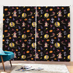 Animal Wizard Pattern Print Pencil Pleat Curtains