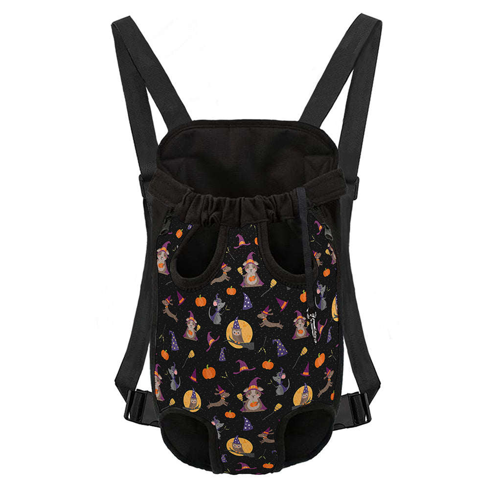 Animal Wizard Pattern Print Pet Carrier Backpack