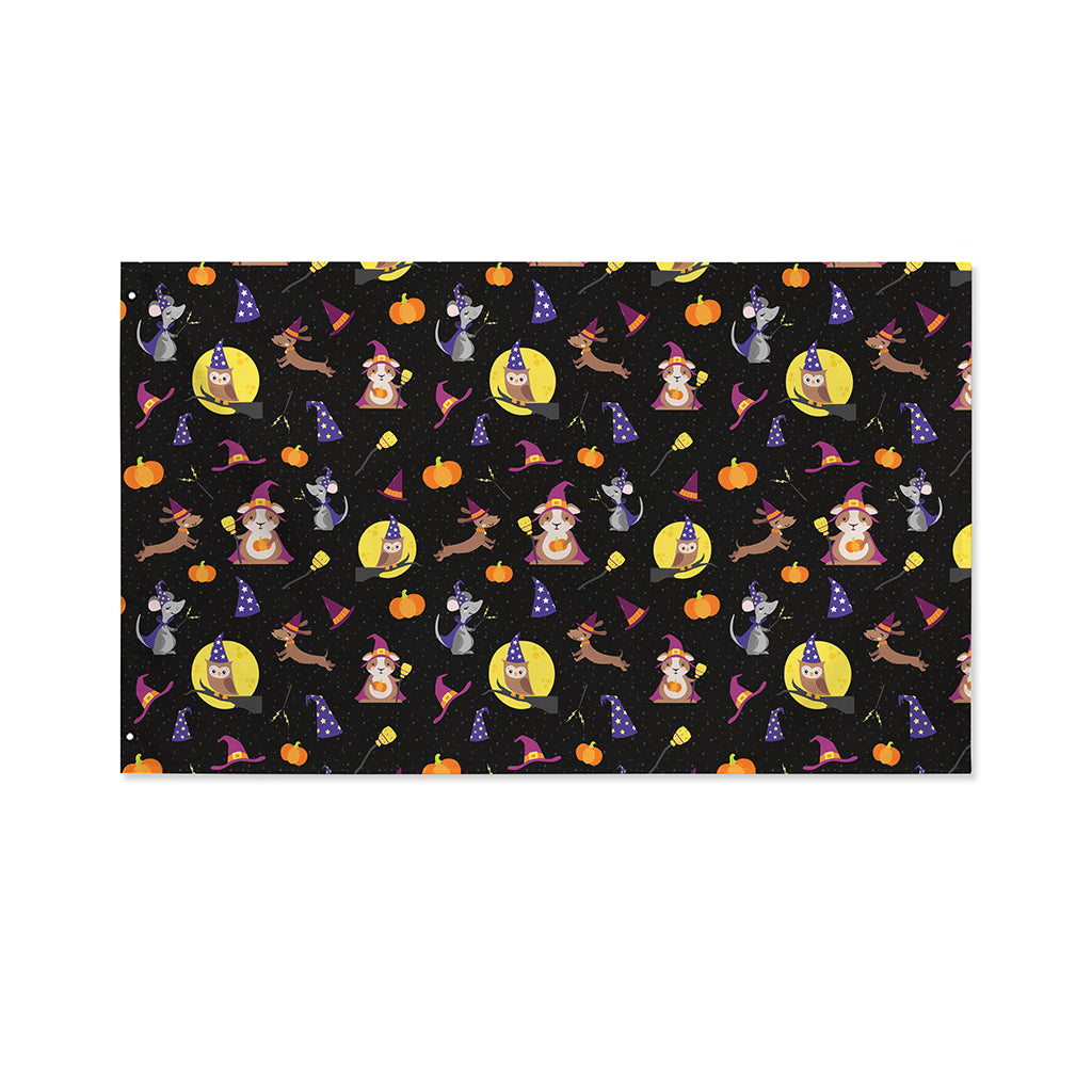 Animal Wizard Pattern Print Polyester Flag