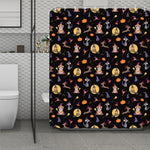 Animal Wizard Pattern Print Polyester Shower Curtain