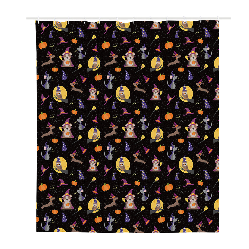 Animal Wizard Pattern Print Polyester Shower Curtain