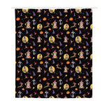 Animal Wizard Pattern Print Polyester Shower Curtain