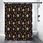 Animal Wizard Pattern Print Premium Shower Curtain