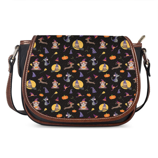 Animal Wizard Pattern Print Saddle Bag