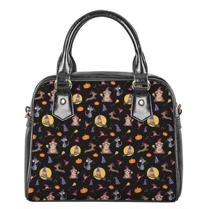 Animal Wizard Pattern Print Shoulder Handbag