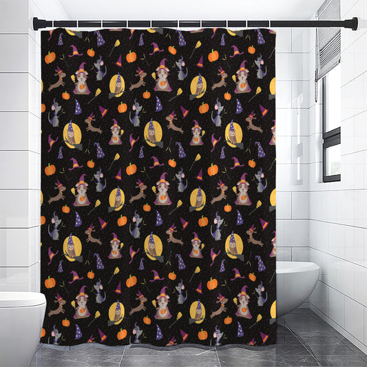 Animal Wizard Pattern Print Shower Curtain