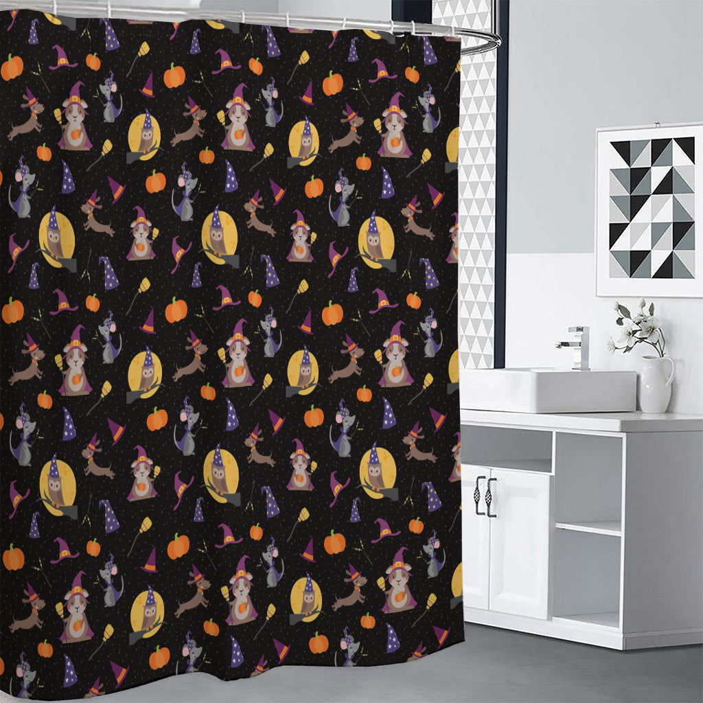 Animal Wizard Pattern Print Shower Curtain
