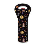 Animal Wizard Pattern Print Single Neoprene Wine Tote