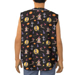 Animal Wizard Pattern Print Sleeveless Baseball Jersey