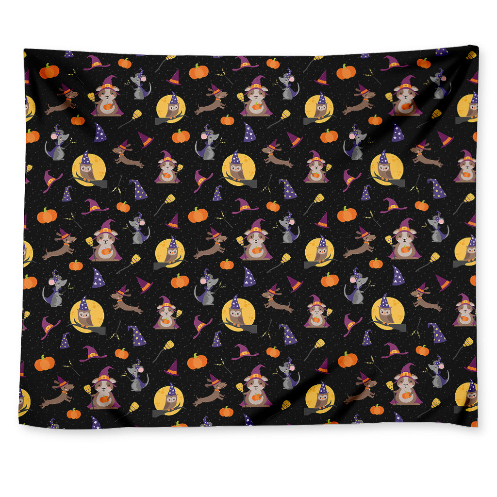 Animal Wizard Pattern Print Tapestry