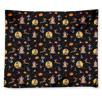 Animal Wizard Pattern Print Tapestry