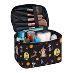 Animal Wizard Pattern Print Travel Makeup Bag