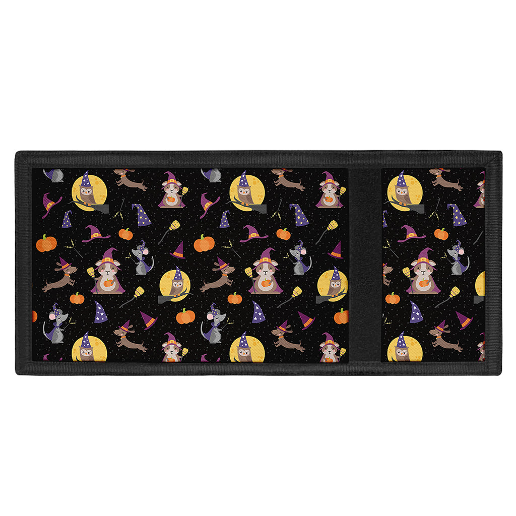 Animal Wizard Pattern Print Trifold Wallet
