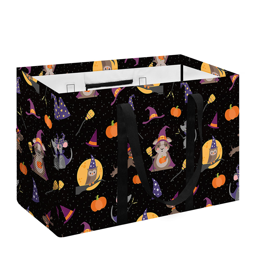 Animal Wizard Pattern Print Utility Tote Bag