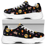 Animal Wizard Pattern Print White Chunky Shoes