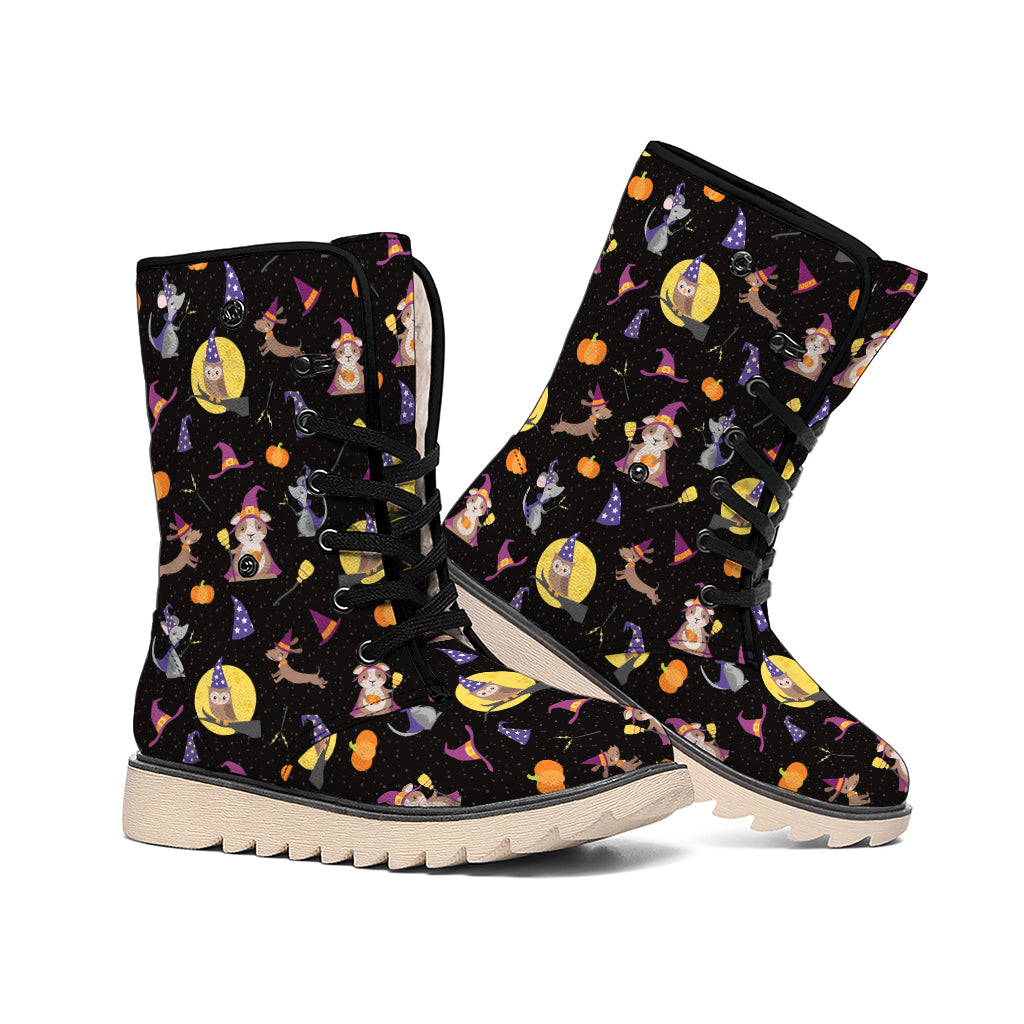 Animal Wizard Pattern Print Winter Boots