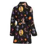 Animal Wizard Pattern Print Women's Bathrobe