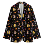 Animal Wizard Pattern Print Women's Blazer