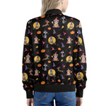 Animal Wizard Pattern Print Women's Bomber Jacket
