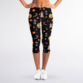 Animal Wizard Pattern Print Women's Capri Leggings