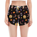 Animal Wizard Pattern Print Women's Split Running Shorts