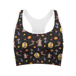 Animal Wizard Pattern Print Women's Sports Bra