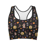 Animal Wizard Pattern Print Women's Sports Bra