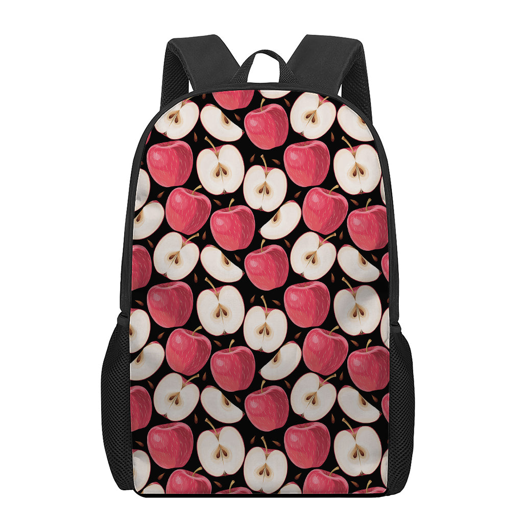 Apple Pattern Print 17 Inch Backpack