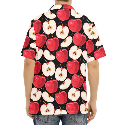 Apple Pattern Print Aloha Shirt