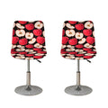 Apple Pattern Print Bar Stool Covers