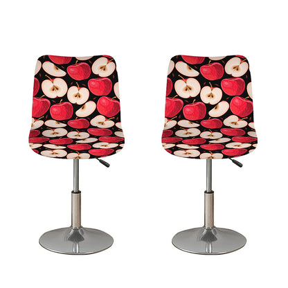Apple Pattern Print Bar Stool Covers
