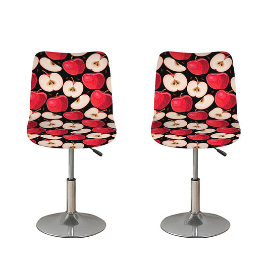 Apple Pattern Print Bar Stool Covers