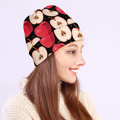 Apple Pattern Print Beanie