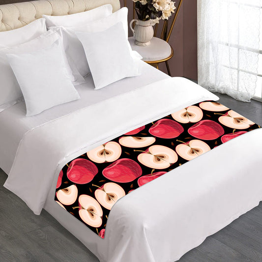 Apple Pattern Print Bed Runner