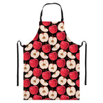 Apple Pattern Print Bib Apron With Pocket