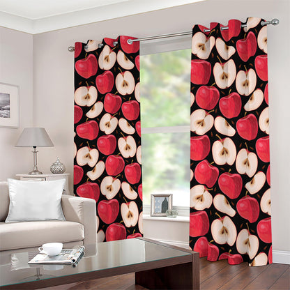 Apple Pattern Print Blackout Grommet Curtains