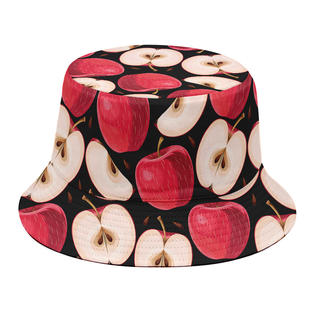 Apple Pattern Print Bucket Hat