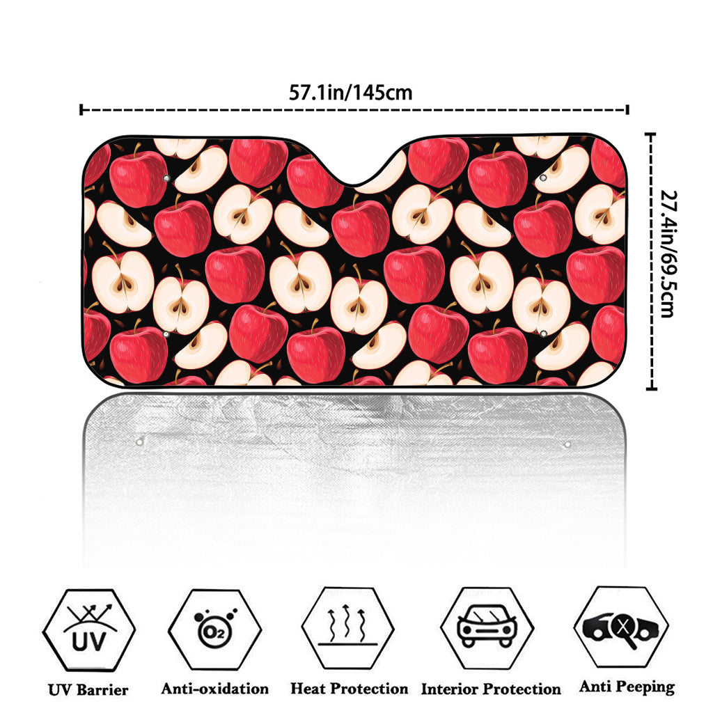 Apple Pattern Print Car Windshield Sun Shade