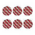 Apple Pattern Print Coaster Set